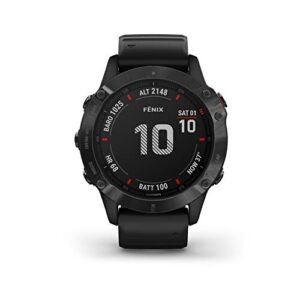 Garmin Fenix 6 PRO - Smartwatch GPS z pomiarem tętna na nadgarstku, długi czas pracy baterii, wodoszczelny, odtwarzacz muzyczny (Certyfikowany i odnowiony) M Czarny