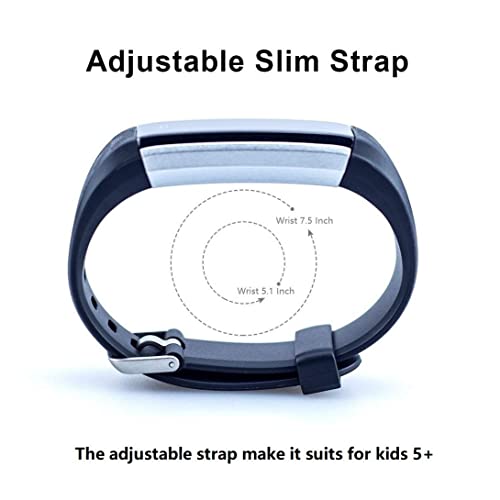 BIGGERFIVE Slim Kids Fitness Tracker Watch - Monitor aktywności dla dzieci z pomiarem kroków, monitorowaniem snu i budzikiem (Dual Bands) - obrazek 4
