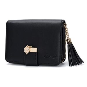 CALIYO Portfel damski z gładkiej i miękkiej skóry syntetycznej, portfe