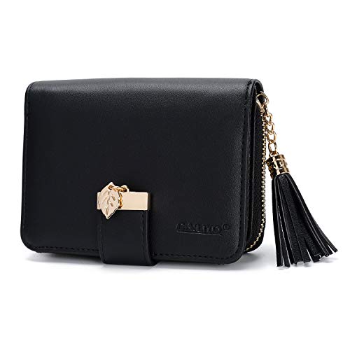 CALIYO Portfel damski z gładkiej i miękkiej skóry syntetycznej, portfe