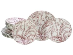 CreaTable 17383 seria Venecia czerwony 18-częściowy zestaw talerzyków