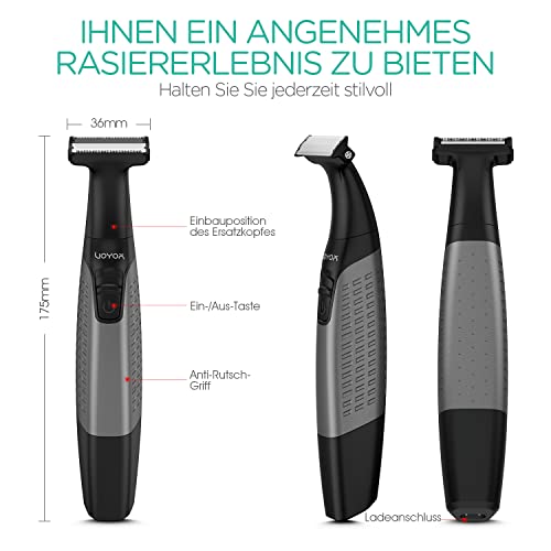 VOYOR Trimmer do brody dla mężczyzn - Precyzyjne golenie, wielofunkcyjny zestaw, wodoodporny, ergonomiczny design, długi czas pracy - obrazek 2