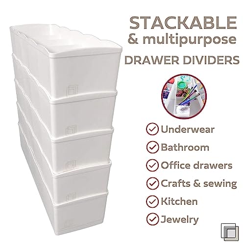 UNCLUTTERED DESIGNS Organizator szuflad (zestaw 5 sztuk) z 5 - obrazek 8