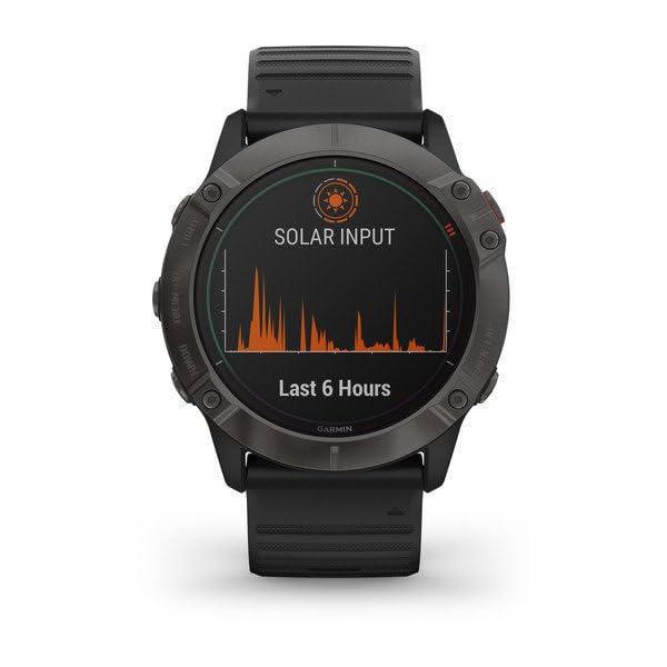 Garmin Fenix 6X Pro Solar Edition - Zegarek Smart Watch z Czarnym Gumowym Paskiem 010-02157-21 - Monitor Aktywności - obrazek 9