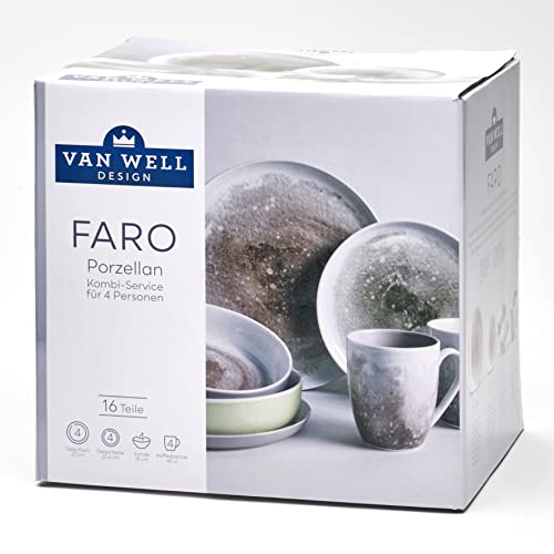 VAN WELL „Faro” - 16-częściowy zestaw naczyń dla 4 osób - obrazek 2