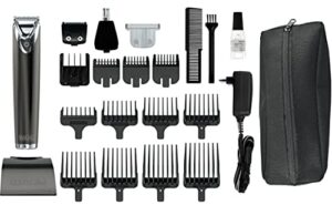 WAH 9864-016: Trymer litowo-jonowy + stal nierdzewna - przycinanie, golarka, maszynka do włosów i nosa/ucha