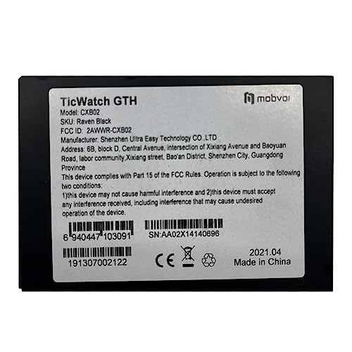 TicWatch GTH Smartwatch - Monitorowanie temperatury skóry, pomiar tlenu we krwi, monitorowanie tętna, monitorowanie snu, 10 dni czasu pracy baterii, 5ATM wodoszczelny - obrazek 3