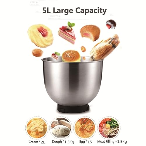 Mikser stojący Robot kuchenny Blender do ciasta 1000 W 4 - obrazek 4