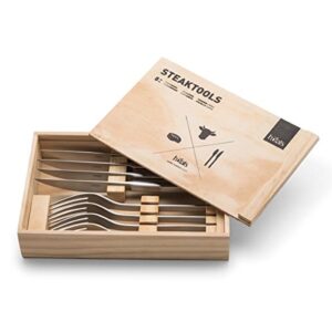 höfats - 8-częściowy zestaw sztućców do steków z nożem do