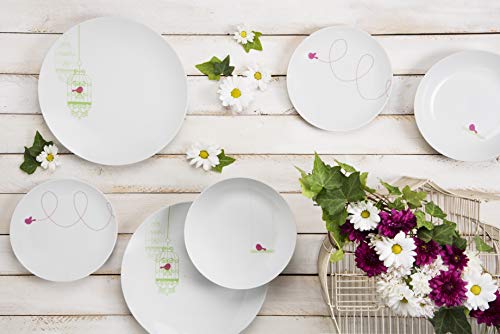 Excelsa Liberté zastawa stołowa, porcelana, biała, 18 części - obrazek 2