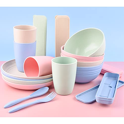 Zestaw plastikowych talerzy i misek - zdrowa i trwała zastawa stołowa dla całej rodziny - obrazek 3