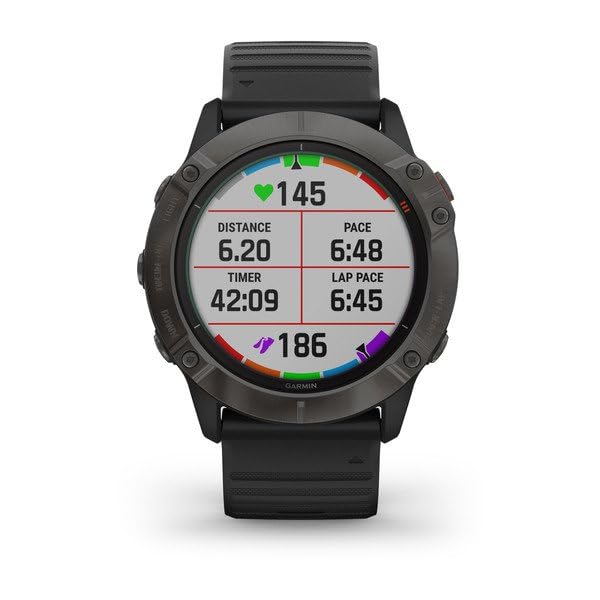 Garmin Fenix 6X Pro Solar Edition - Zegarek Smart Watch z Czarnym Gumowym Paskiem 010-02157-21 - Monitor Aktywności - obrazek 4