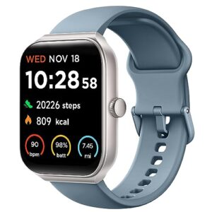 TOOBUR Inteligentny zegarek Alexa z monitorowaniem fitness 29″ - odbieranie / nawiązywanie połączeń, wodoodporność IP68, tętno, tlen we krwi, monitor snu, 100 trybów sportowych