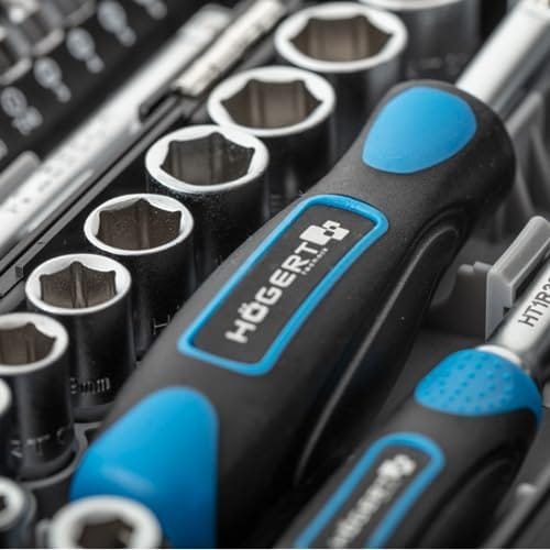 Högert Technik Zestaw Kluczy Nasadowych, Czarny/Niebieski, 38 Elementó - obrazek 2