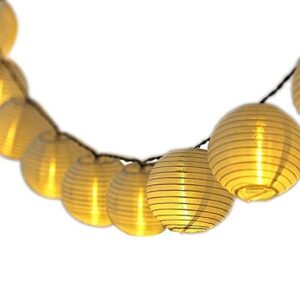 SALCAR 6 m łańcuch świetlny LED z baterią, 30 latarni LED, dekoracyjne, wodoodporne, solarne oświetlenie do ogrodu, na podwórko, wesele, dekoracja świąteczna, ciepłe białe