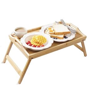 unycos - Folding Portable Bamboo Computer Table 50 x 30 x 23