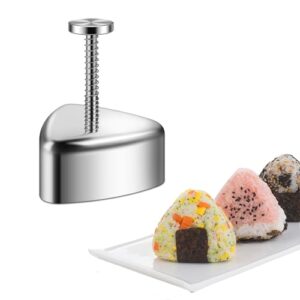 Foremka do sushi Onigiri ze stali nierdzewnej trójkątna - Łatwa w użyciu, łatwe czyszczenie, idealna do domu i restauracji