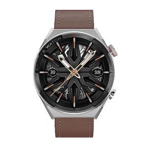 Elegancki smartwatch WATCHMARK Maverick (Srebrno-brązowy) z zaawansowanymi funkcjami