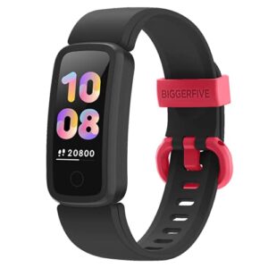 BIGGERFIVE Vigor Kids Fitness Tracker - Monitor aktywności dla dzieci w wieku 5-15 lat z pomiarem tętna, monitorowaniem snu i wodoszczelnością IP68