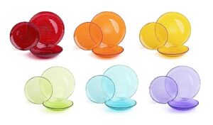 Excelsa Zestaw Obiadowy Wielokolorowy 18-częściowy ze szkła