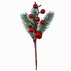 STEFANAZZI Pick Boże Narodzenie Długość 20 cm 6 sztuk Gałąź sosny granatu i jagody Uchwyt Ozdoby Kominek Wejście do domu Wieniec Boże Narodzenie