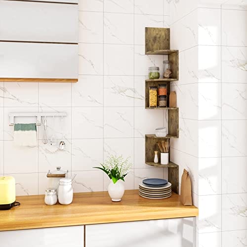 WOLTU Regał ścienny regał narożny na płyty CD DVD regał na - obrazek 6