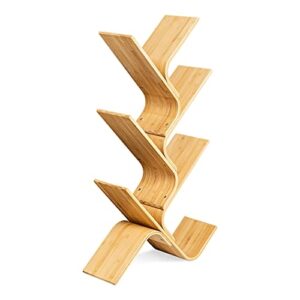 Navaris Tree Bookshelf - Curved Tree Bookcase Made of Bent