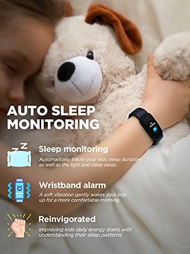 BIGGERFIVE Vigor Kids Fitness Tracker - Monitor aktywności dla dzieci w wieku 5-15 lat z pomiarem tętna, monitorowaniem snu i wodoszczelnością IP68 - obrazek 11