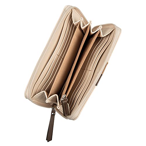 TOM TAILOR Damski fioletowy portfel mieszany beżowy jeden - obrazek 2