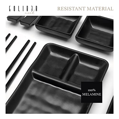 8-częściowy japoński zestaw do sushi - zawiera 2 pojedyncze talerze do - obrazek 6