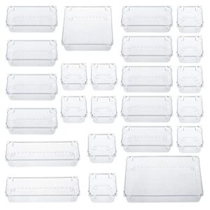 Homtone 24-pak przezroczysta taca organizer na biurko z 5