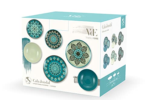 Villa D'Este Home Tivoli Cala Jondal Serwis Stołowy, Wielokolorowy, 18 - obrazek 2