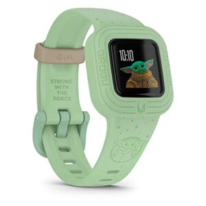Garmin Vivofit jr. 3 Opaska Fitness Dla Dzieci Star Wars Grogu Zielony - Monitor aktywności dla dzieci z pomiarem czasu, kolorowym ekranem i możliwością zwiedzania w Garmin World Tour