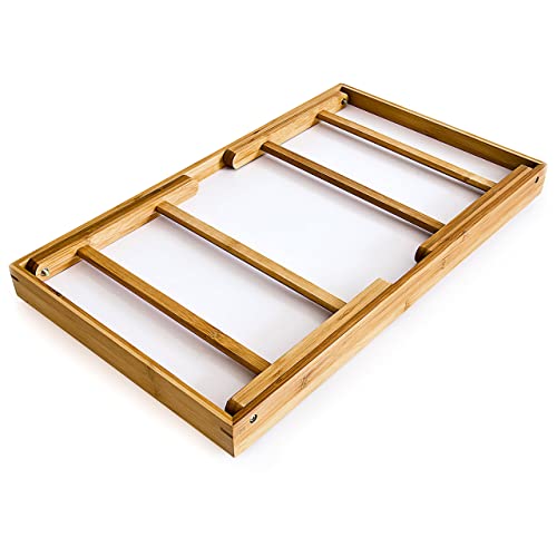 Relaxdays Bamboo Wooden Breakfast in Bed Tray Serving Tray - obrazek 3