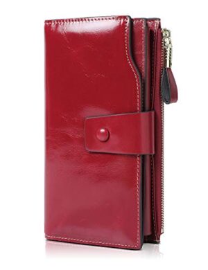 Demon&Hunter RFID portfel damski skórzany o dużej pojemności