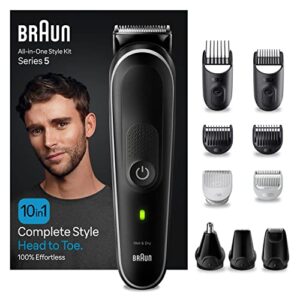 Braun Series 5 4210201447153 - Trymer do Brody Czarny/Szary 10: Zestaw do stylizacji 10 w 1