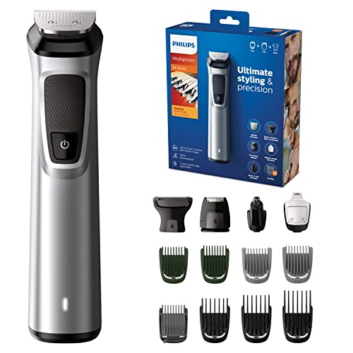 Philips MG7720/15 Black Silver - Trimmer do brody Philips, 14 narzędzi, ładowanie w 1 godzinę, czas pracy do 120 minut