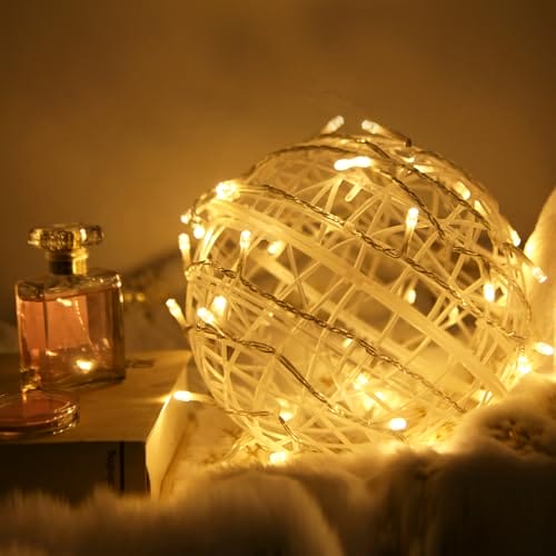 Bowfar Łańcuch świetlny na zewnątrz, 20 cm, 4 sztuki, duże kule, wiszące, choinkowe z pilotem zdalnego sterowania, timer, oświetlenie bożonarodzeniowe do ogrodu, na wesele, imprezę, dekoracja - obrazek 6