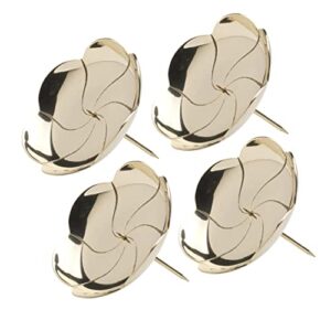 NKlaus 4 x wieniec adwentowy talerz na świece Lotos Ø 12 cm talerz wieniec mosiądz złoto dekoracja bożonarodzeniowa 10756