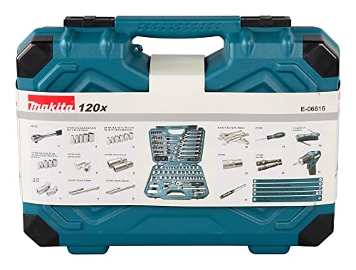Makita E-06616 120 Piece Maintenance Set Blue/Black - obrazek 7