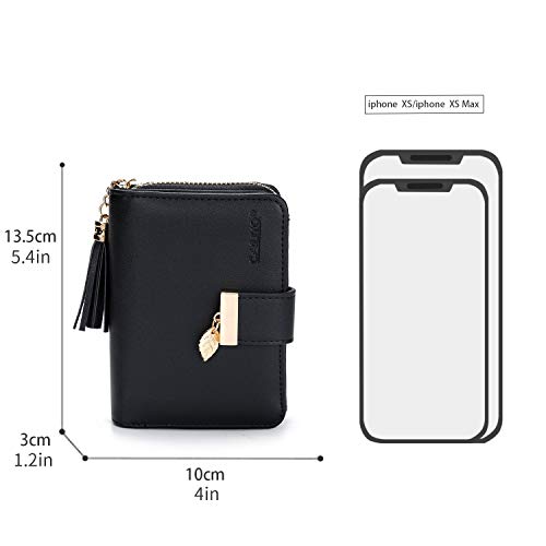 CALIYO Portfel damski z gładkiej i miękkiej skóry syntetycznej, portfe - obrazek 6