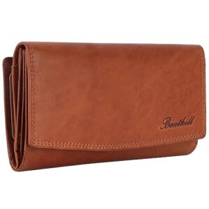 Benthill Damski portfel, duży, prawdziwa skóra, duży portfel XXL z och