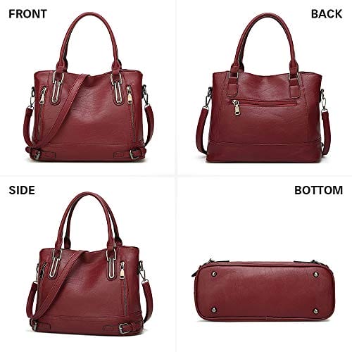 Torebka damska, skórzana torba z uszami, z uchwytem, w stylu vintage, - obrazek 13