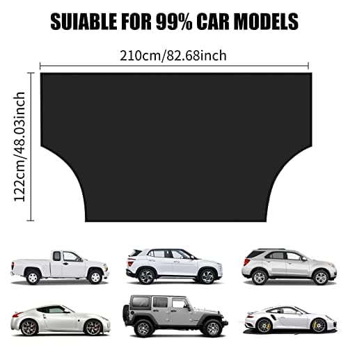 WOKICOR Osłona przedniej szyby samochodowej na zimę osłona - obrazek 7