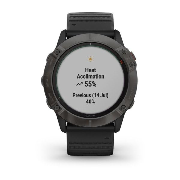 Garmin Fenix 6X Pro Solar Edition - Zegarek Smart Watch z Czarnym Gumowym Paskiem 010-02157-21 - Monitor Aktywności - obrazek 3
