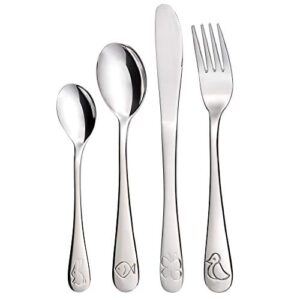 GRÄWE® Sztu?ce dzieci?ce"Tiere" 4-cz??ciowe stal szlachetna 18/10