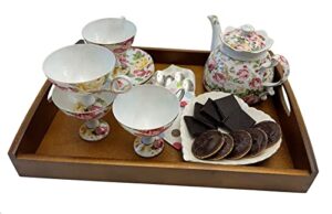 Taca do serwowania drewniana taca śniadaniowa orzech włoski