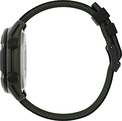 Timex Expedition Rugged - Męski zegarek cyfrowy 43mm, skórzany pasek, chronograf, INDIGLO, wodoodporny - obrazek 4