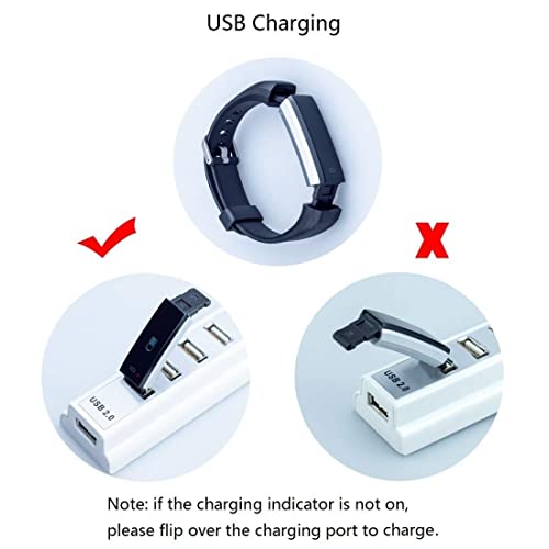 BIGGERFIVE Slim Kids Fitness Tracker Watch - Monitor aktywności dla dzieci z pomiarem kroków, monitorowaniem snu i budzikiem (Dual Bands) - obrazek 3