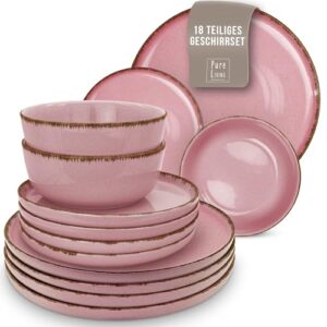 Zestaw naczyń dla 6 osób rustykalny 18-częściowy rustykalny